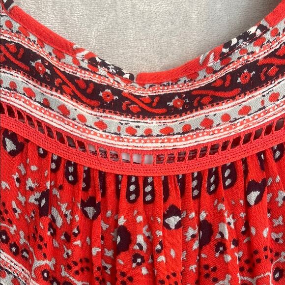 new with tag Free people size Large boho Bohemia Red Patterned woman's Dress - Picture 10 of 14